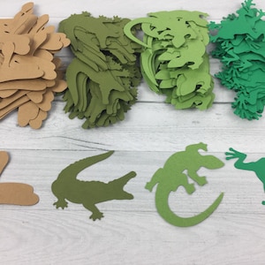 Reptile Confetti -Reptile Birthday -Reptile Baby Shower - Snake/Frog/Alligator/Lizard - 2&quot; Reptile Die Cuts - Reptile Table Scatter - 120pcs
