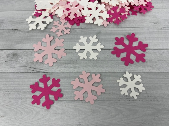 Pink Snowflake Confetti, Glittery Snowflake Table Scatter, Winter  ONEderland Confetti