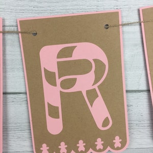 GINGERBREAD Boy or Girl Banner Christmas Baby Shower Gingerbread Gender Reveal Winter Gender Reveal Baby Shower Banner He or She Party image 6