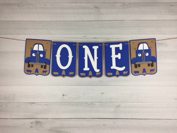 Little Blue Truck Highchair Banner -Little Blue Truck Birthday - Little Blue Truck Banner -Farm Birthday - Truck Birthday - Blue Truck Decor Il_570xn