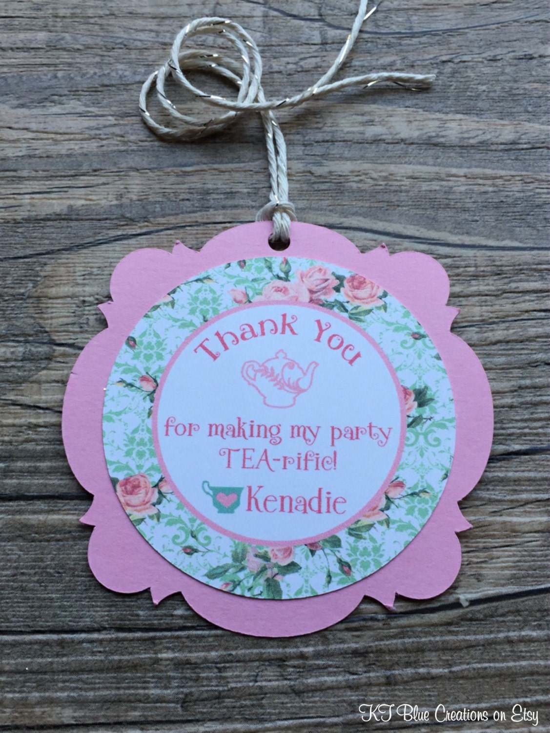 Tea Party Favor Tags Tea Party Birthday Teapot/Teacup Etsy