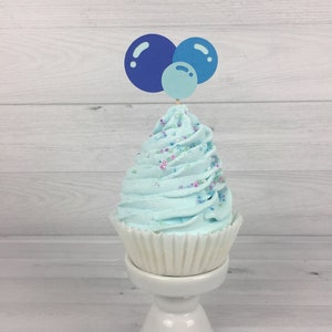 Bubbles Cupcake Toppers Bubble Birthday Boy Bubble Party Ocean Bubbles Bubble Toppers Bubble Party Decor Choose Your Colors image 4