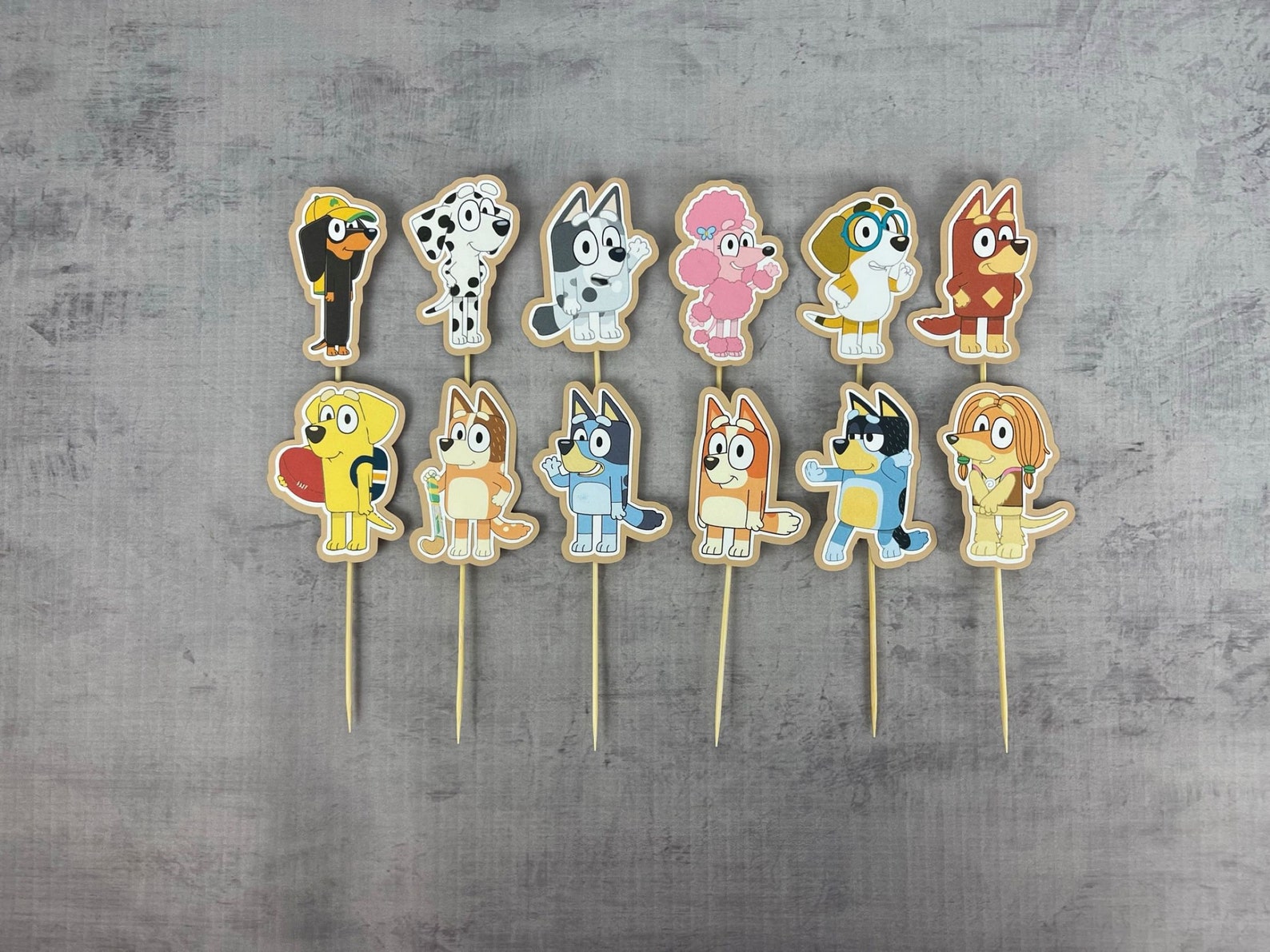Blue Dog Cupcake Toppers
