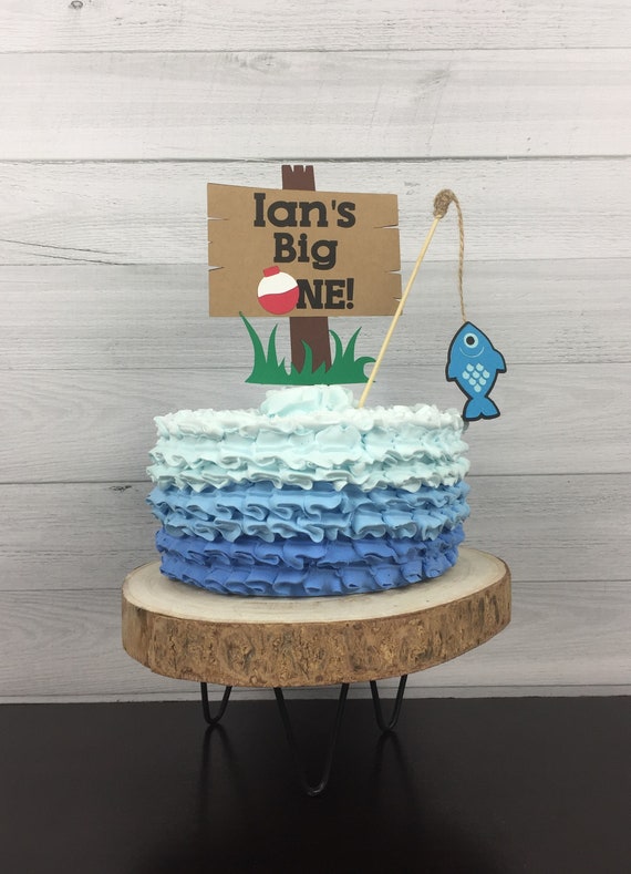 The BIG ONE Cake Topper Personalized Cake Topper Fishing 1st