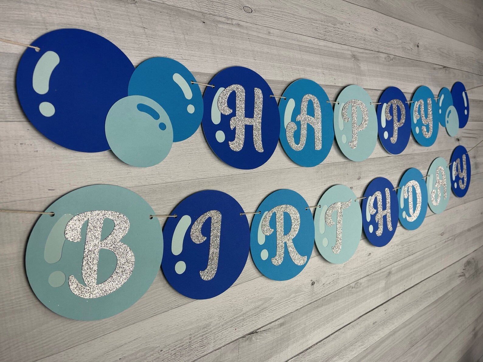 Bubbles Birthday Banner Bubble Birthday Cute Bubble Party Etsy UK
