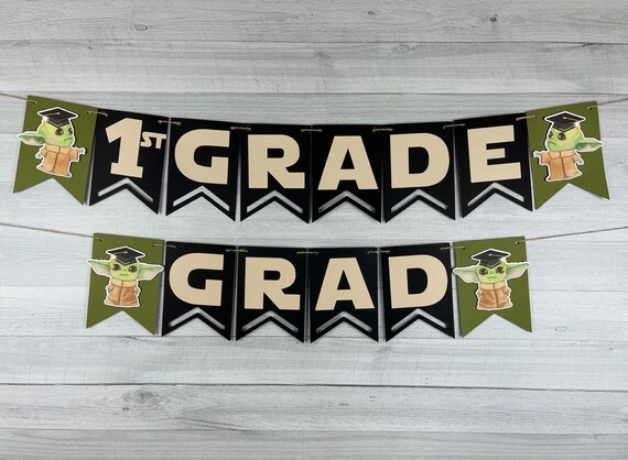 The Child Graduation Banner - CHOOSE GRADE - The Child Graduation Party - Graduation Grade Banner - The Child Banner -Baby Alien Grad Banner Il_570xn