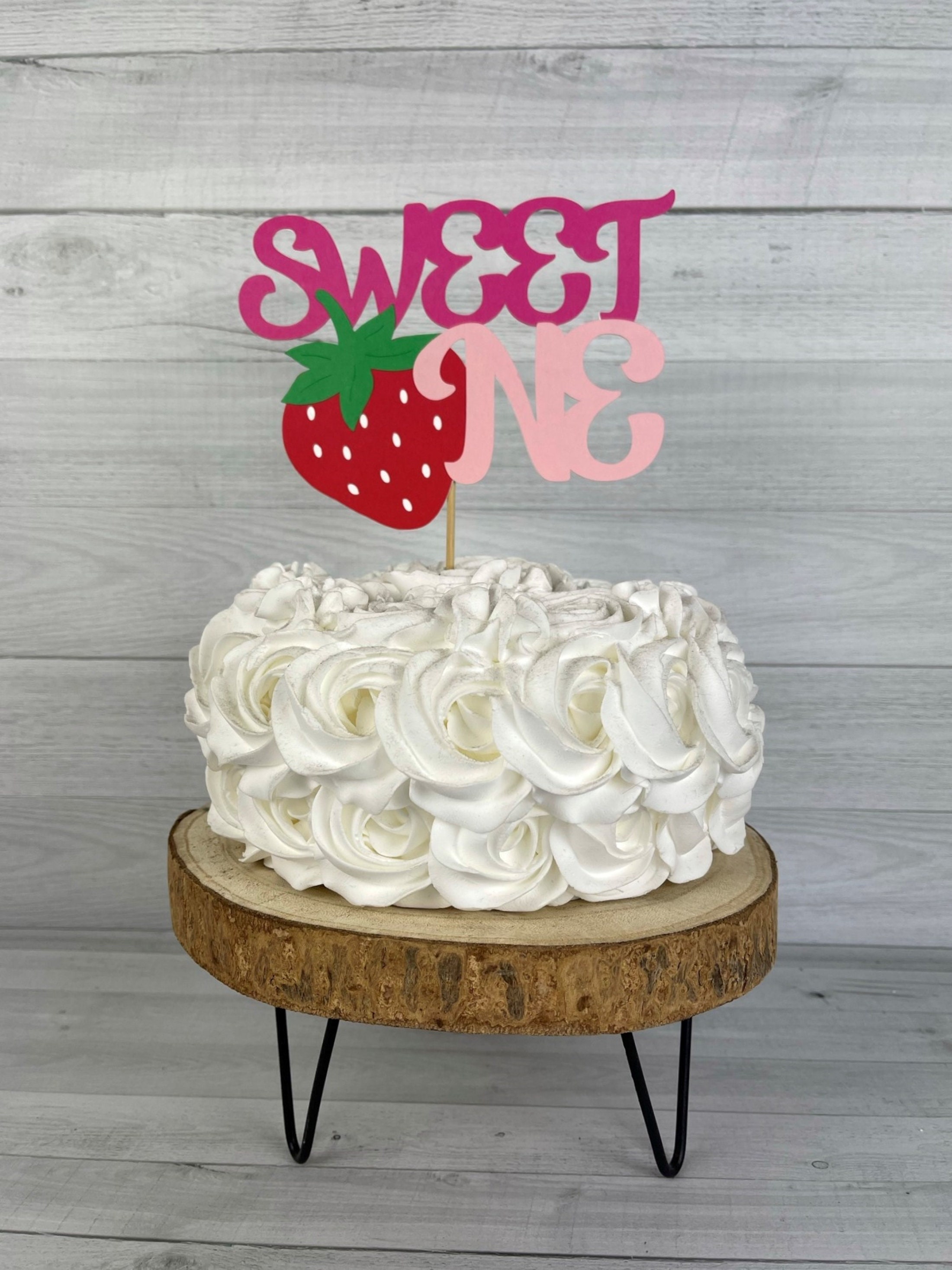 Sweet One Cake Topper Strawberry Cake Topper Strawberry Etsy Canada
