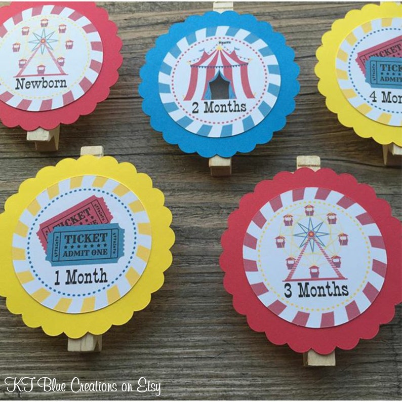 CARNIVAL Photo Clips First Year Banner Circus Birthday Carnival Birthday 1st Birthday Circus First Year Banner Circus Photo Clips image 2