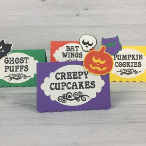 HALLOWEEN Food Tent Labels Buffet Labels Halloween Tent Cards Halloween Birthday Halloween Party Food Signs Food Labels 12 qty image 7