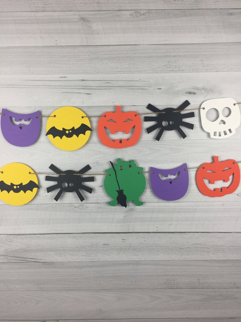 Halloween Birthday Halloween Garland Halloween Party Banner PumpkinSpiderBatSkull Halloween Baby Shower Halloween Party Decor
