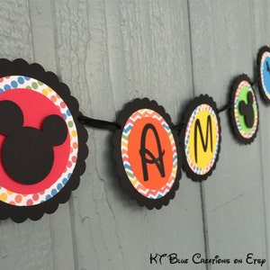 Mickey Mouse Clubhouse Highchair Banner - High Chair Banner - Mickey Clubhouse Banner - Age Banner - Clubhouse Birthday Decorations