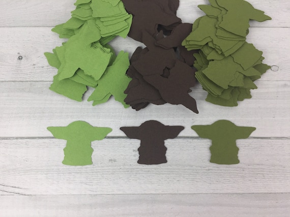 Baby Alien Child Confetti - Alien Die Cuts - 120 pieces - Confetti - Table Scatter - The Child Birthday - Baby Shower - Alien Baby Decor Il_570xn