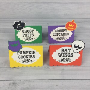HALLOWEEN Food Tent Labels Buffet Labels Halloween Tent Cards Halloween Birthday Halloween Party Food Signs Food Labels 12 qty image 2