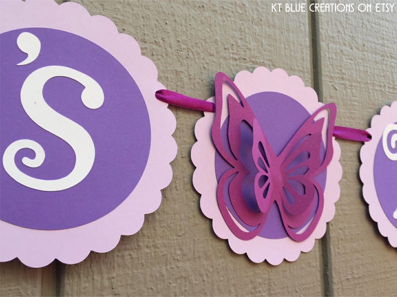 It S A Girl Butterfly Banner Baby Shower Banner Shades Etsy