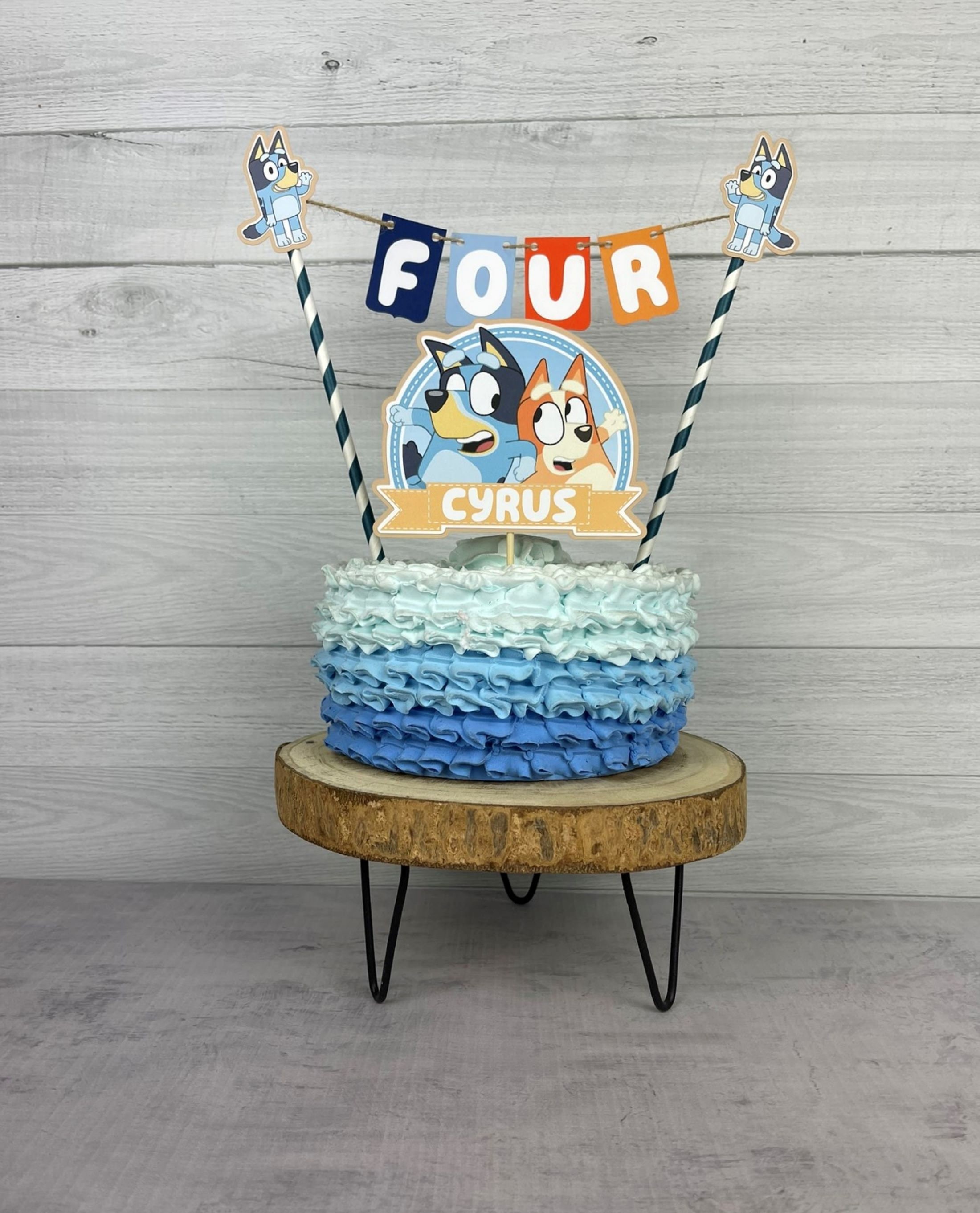 Blue Dog Cake Topper