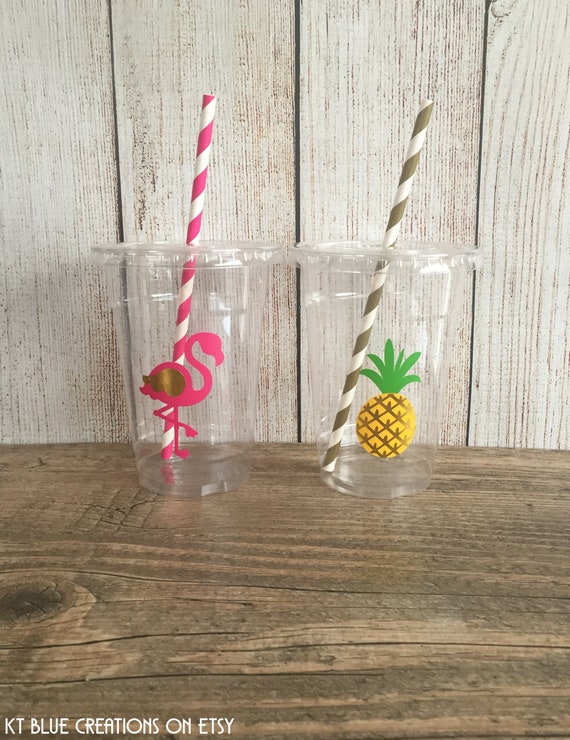 Tropical Party Cups Tropical Shower Birthday Disposable Cups w