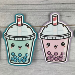 Bubble Tea Garland Kawaii Bubble Tea Boba Tea Garland Bubble Tea Birthday Boba Tea Baby Shower Cute Bubble Tea Decor Choose Colors image 6