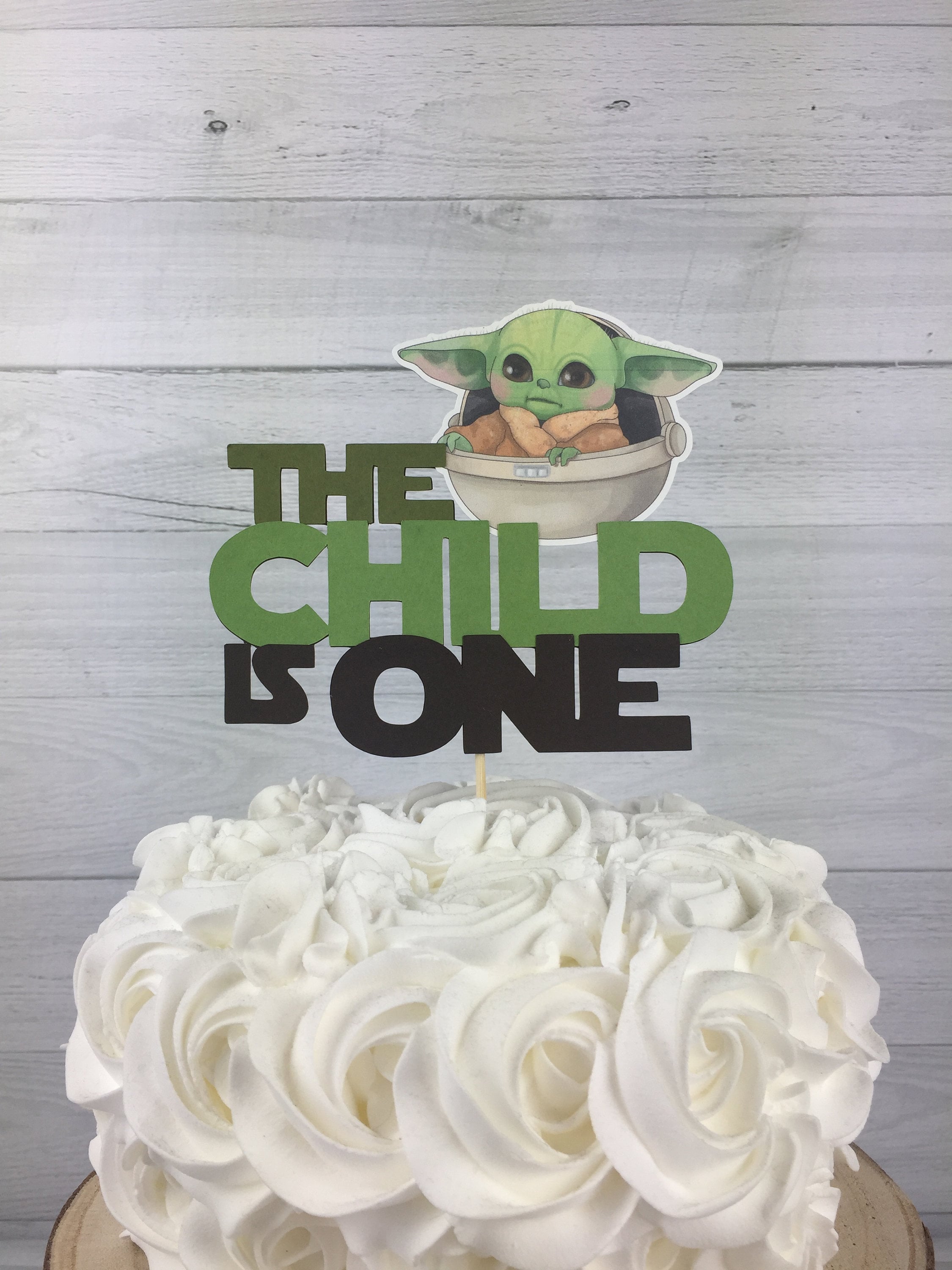 Baby Alien Birthday Cake Topper Alien Birthday The Child Etsy