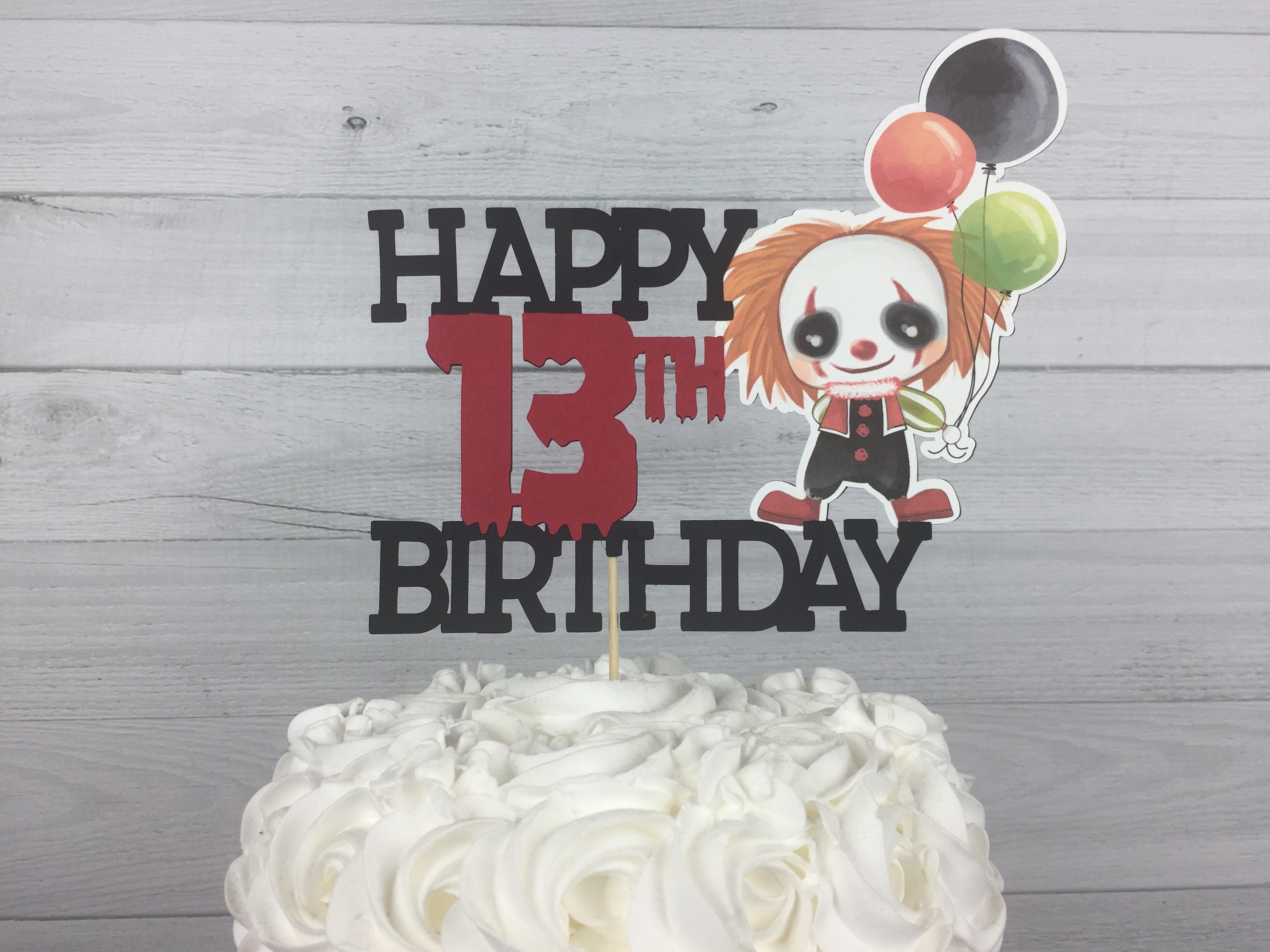 Horror Movie Cake Topper Happy AGE Birthday 80's - Etsy