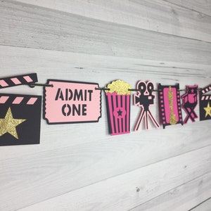 Movie Star Garland - Movie Birthday - Movie Night Garland - Movie Night Banner - Hollywood Birthday - Movie Awards - Movie Birthday Decor