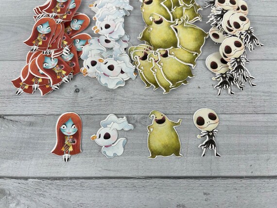 Nightmare Christmas Confetti -Nightmare Birthday -Halloween Confetti - Halloween Party - Jack, Sally, Oogie Boogie, Zero - Nightmare Diecuts Il_570xn