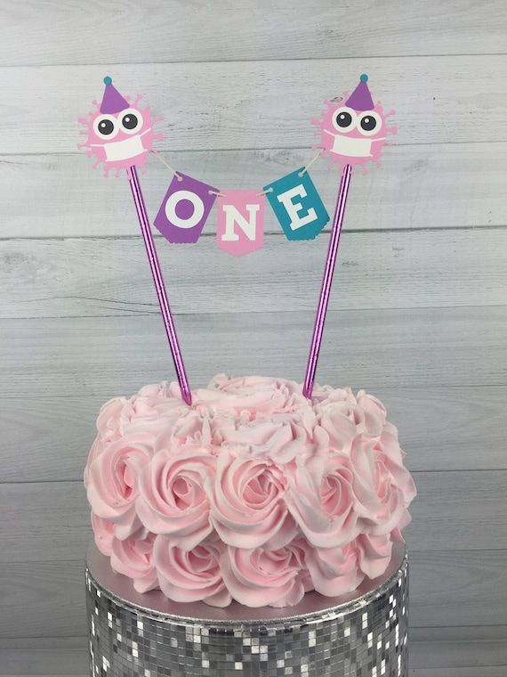 Quarantine Cake Topper - Birthday Cake Topper -Quarantine Birthday -Choose Colors -1st Birthday -Bunting Cake Topper - Age Smash Cake Topper Il_570xn