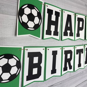 Soccer Birthday Banner - Soccer Party Decorations - Soccer Team Banner - Choose Colors - Sports Birthday Party - Soccer League Banner