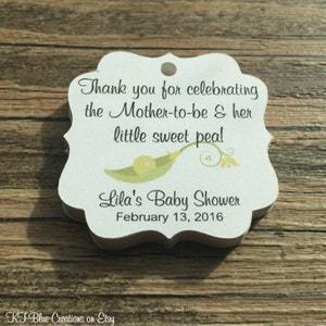 Sweet Pea Baby Shower Favor Tags Pea In A Pod Tags Sweet Pea Tags Gender Reveal Baby Shower Pea Pod Baby Shower Thank You Tags image 5