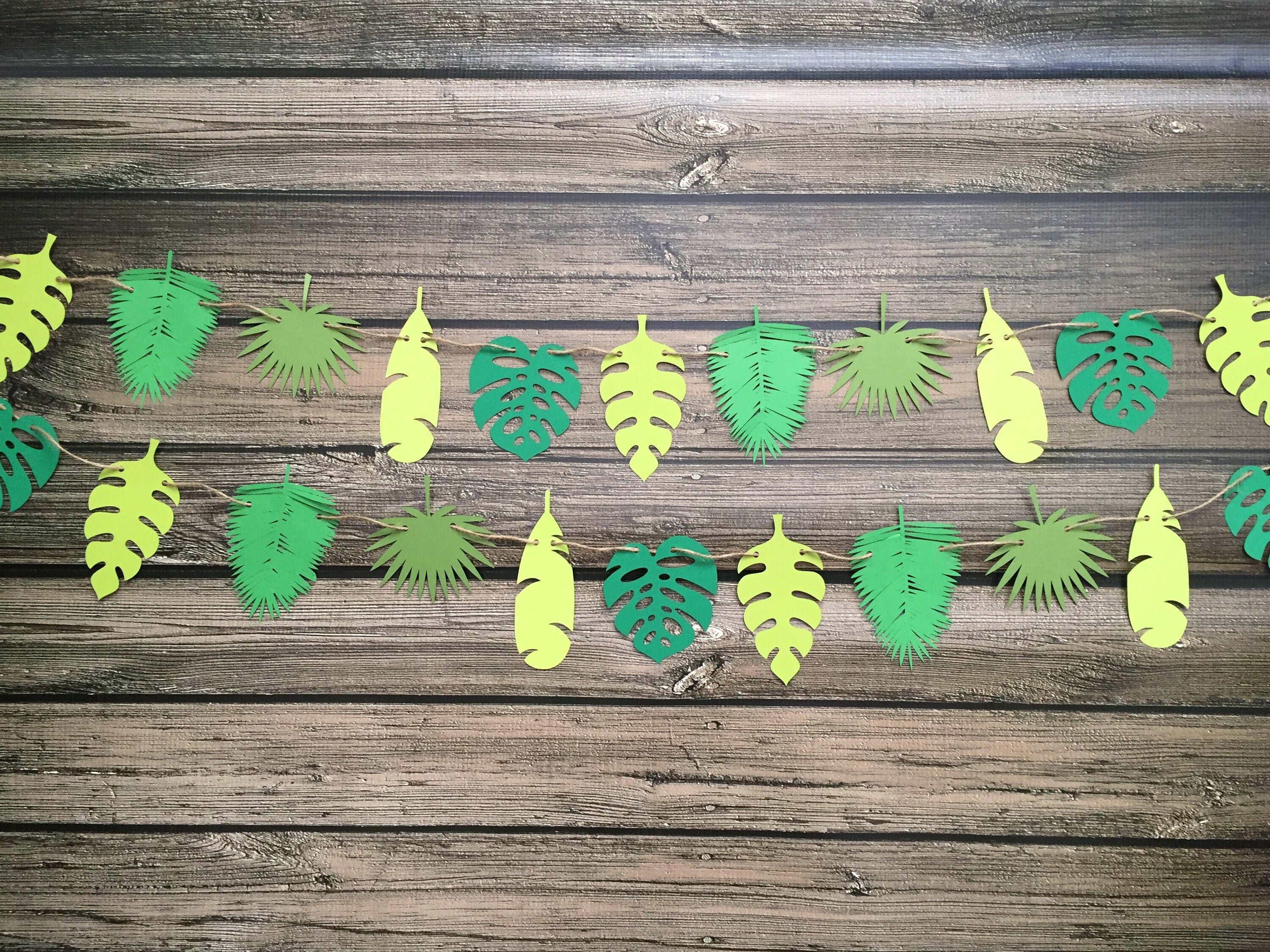 Wudaizhi Schildkröten-Blattdekoration Für Hawaii-Party – Tropisches Stoff-Banner, 2,5 M, Grün