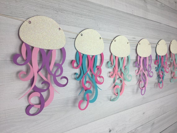 JELLYFISH Garland Ocean Birthday Sea Animals Jellyfish Party Decor Ocean  Garland Jellyfish Banner ocean Party Choose Your Colors -  Norway