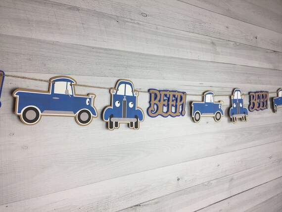 Little Blue Truck Garland - Little Blue Truck Birthday - Little Blue Truck Banner - Truck Birthday - Blue Truck Baby Shower - 1st Birthday Il_570xn