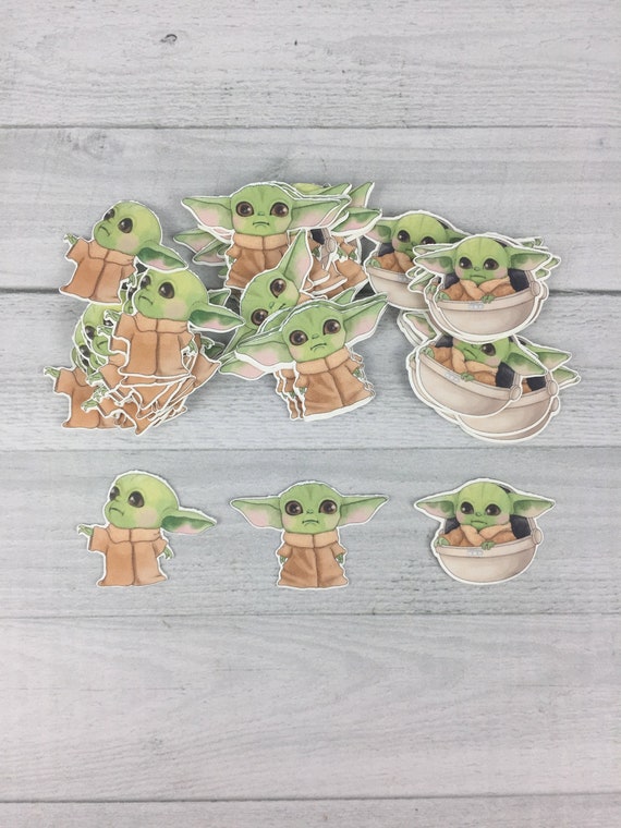 Baby Alien Child Confetti - Alien Party Decor - The Child Die Cuts - 80 pieces - The Child Shower - Alien Birthday - Space Baby Confetti Il_570xn