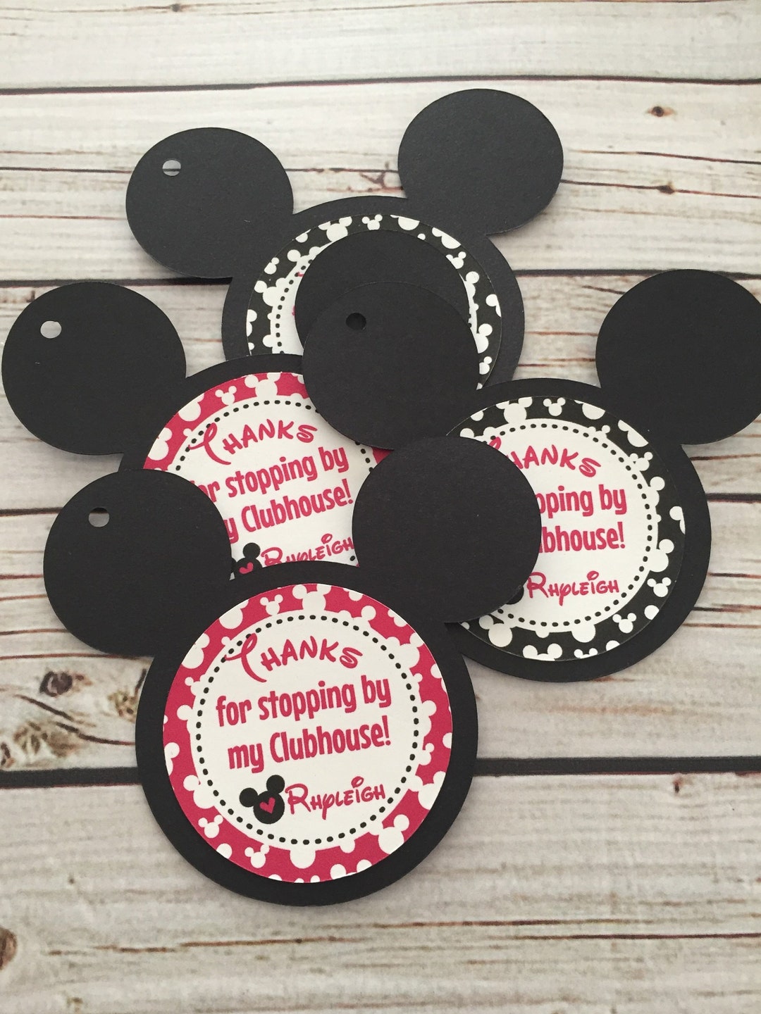 Mickey Clubhouse Favor Tags - Classic Mickey Birthday - Mickey Party ...