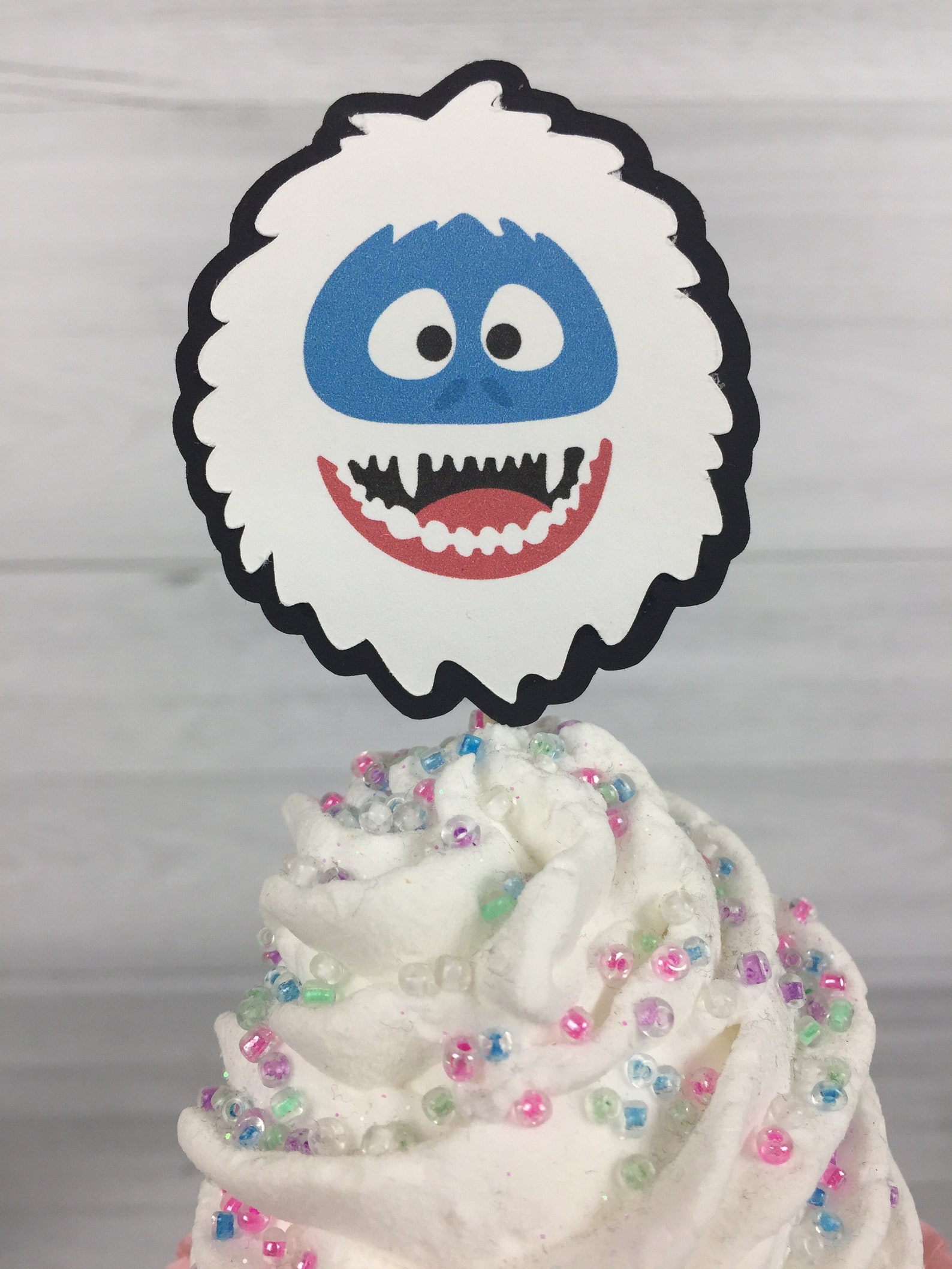 Yeti Cupcake Toppers Yeti Gender Reveal Shower Boy Yeti Etsy México