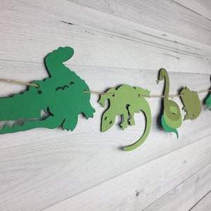 Reptile Garland - Reptile Party - Reptile Banner - Lizard, Alligator, Snake, Frog - Reptile Birthday - Choose Colors - Reptilian Garland