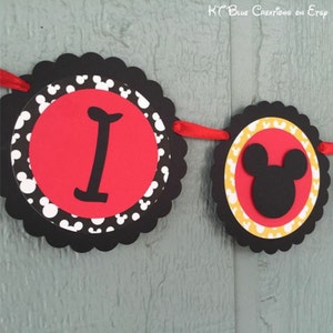 Mickey Highchair Banner - First Birthday - Age Banner - Mickey Mouse Banner - High Chair Banner - Second Birthday - Mickey Party Decor