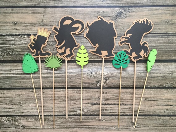 Wild Things Centerpieces - Where The Wild Things Are Birthday - Wild One - Baby Shower -DOUBLE-SIDED Centerpieces - 1st Birthday - Two Wild Il_570xn