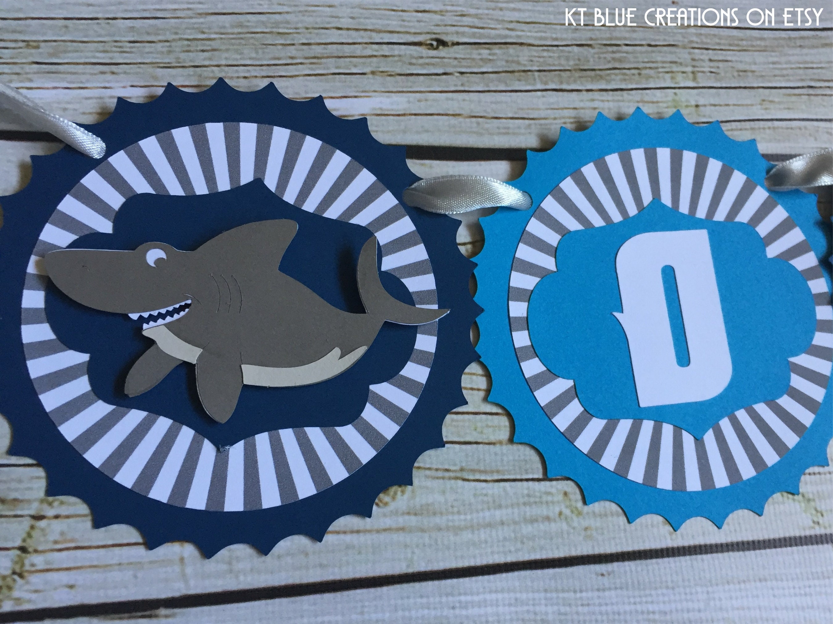 Baby Shark Highchair Banner - 1st Birthday Party Decorations & Photo Props