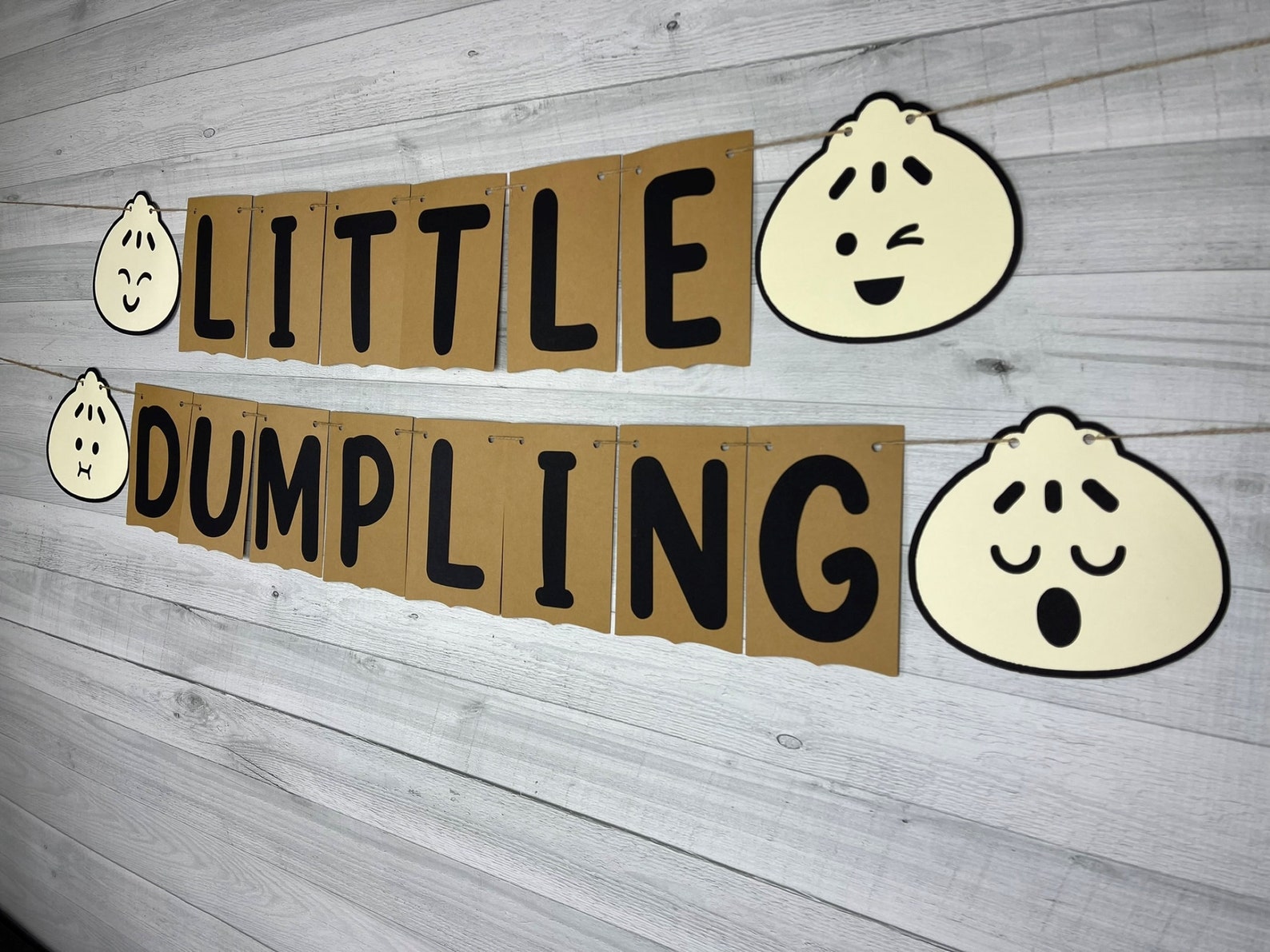 Little Dumpling Banner - Dumpling Birthday - Dim Sum Banner - Kawaii ...
