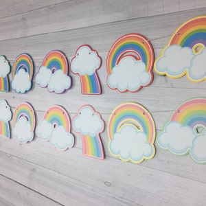 Rainbow Garland Rainbow Baby Shower Rainbow Birthday Pastel Rainbow Garland Classic Rainbow Shower Rainbow Baby Garland Rainbow Banner image 6