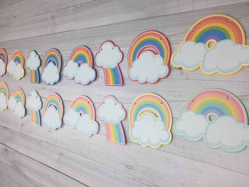 Rainbow Garland Rainbow Baby Shower Rainbow Birthday Pastel Rainbow Garland Classic Rainbow Shower Rainbow Baby Garland Rainbow Banner image 6