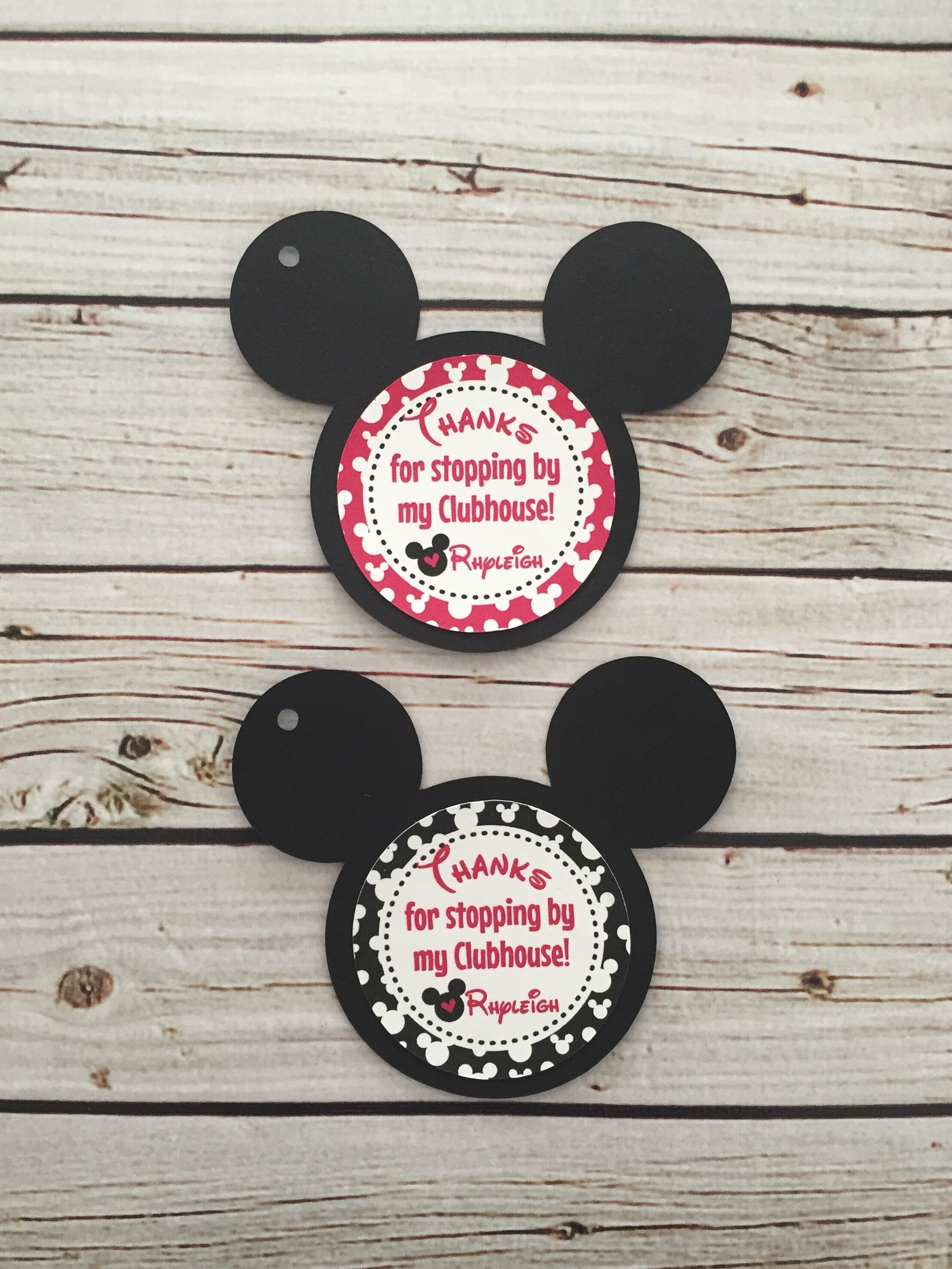 Mickey Clubhouse Favor Tags Classic Mickey Birthday Mickey | Etsy