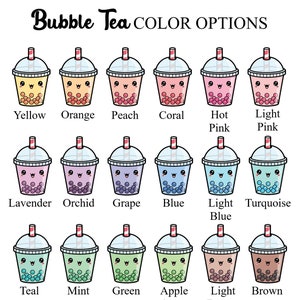 Bubble Tea Garland Kawaii Bubble Tea Boba Tea Garland Bubble Tea Birthday Boba Tea Baby Shower Cute Bubble Tea Decor Choose Colors image 8