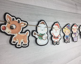 Red Nose Reindeer Garland- Red Nose Reindeer Birthday - Christmas Misfit Toys - Reindeer Birthday Banner - Red Nose Reindeer Baby Shower