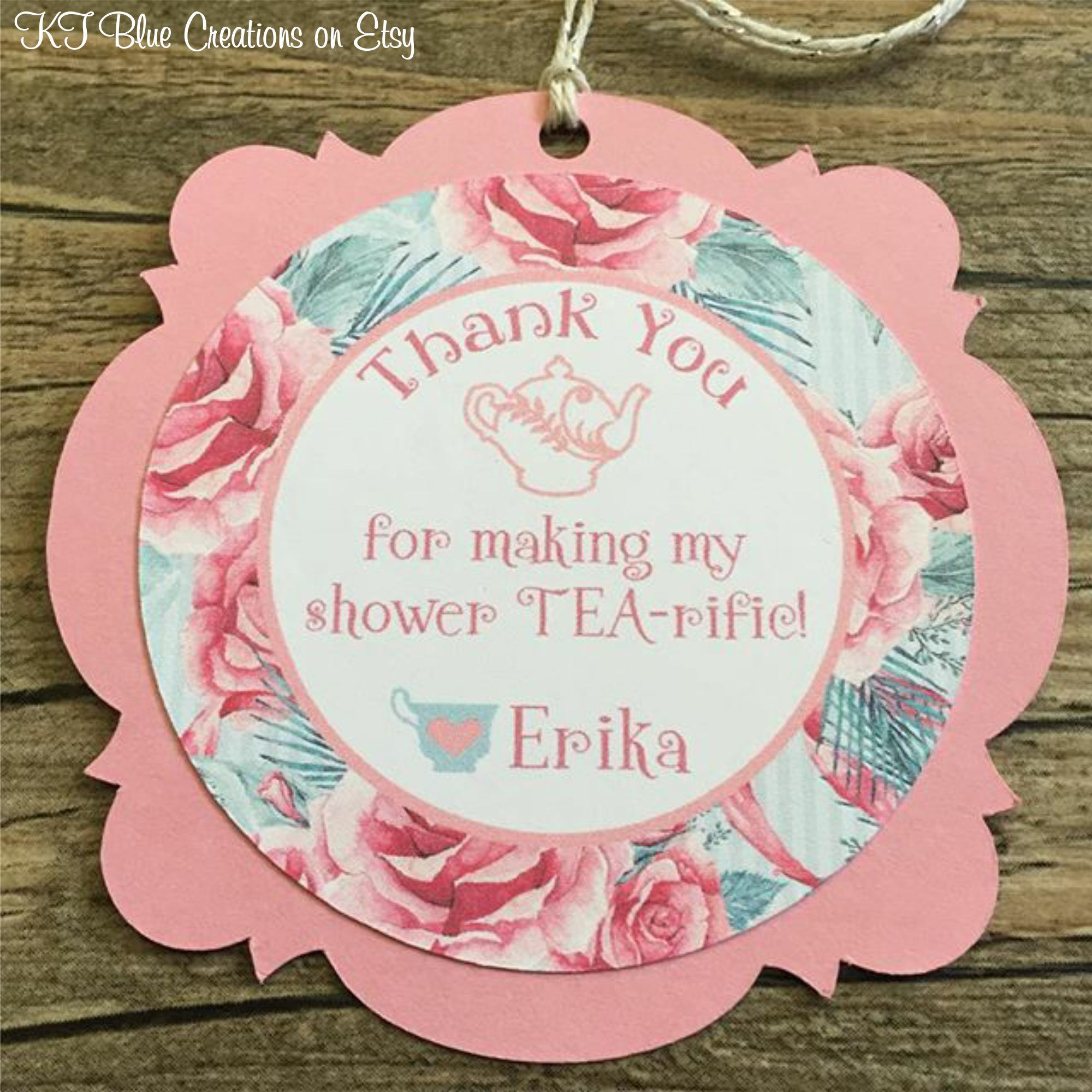 Bridal Shower Tea Party Favor Tags - Bridal Shower Tags - Bridal Shower ...