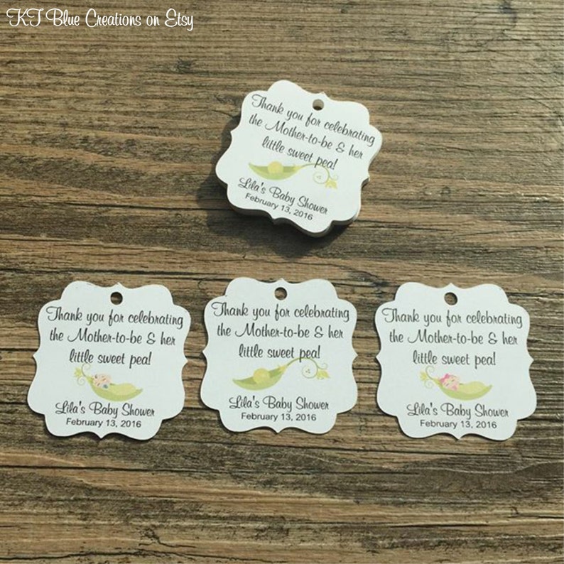 Sweet Pea Baby Shower Favor Tags Pea In A Pod Tags Sweet Pea Tags Gender Reveal Baby Shower Pea Pod Baby Shower Thank You Tags image 6