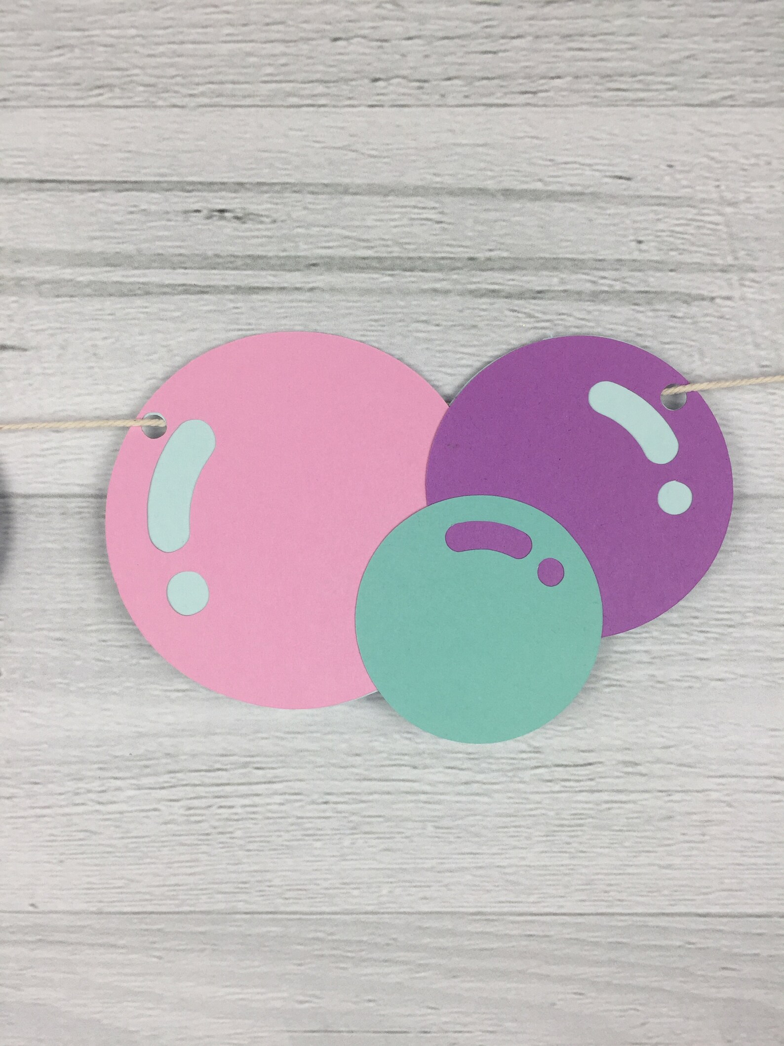 Bubbles Garland Bubble Birthday Girl Bubble Party Etsy
