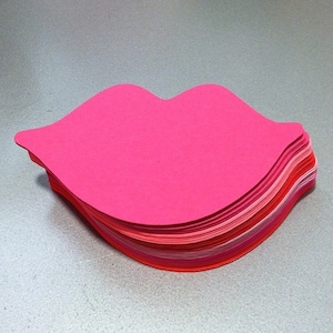 50 LARGE Lips die cuts - 3.5&quot; - You Choose Color - Gender reveal, Baby Showers,  DIY Photo Props, Card Making, DIY projects