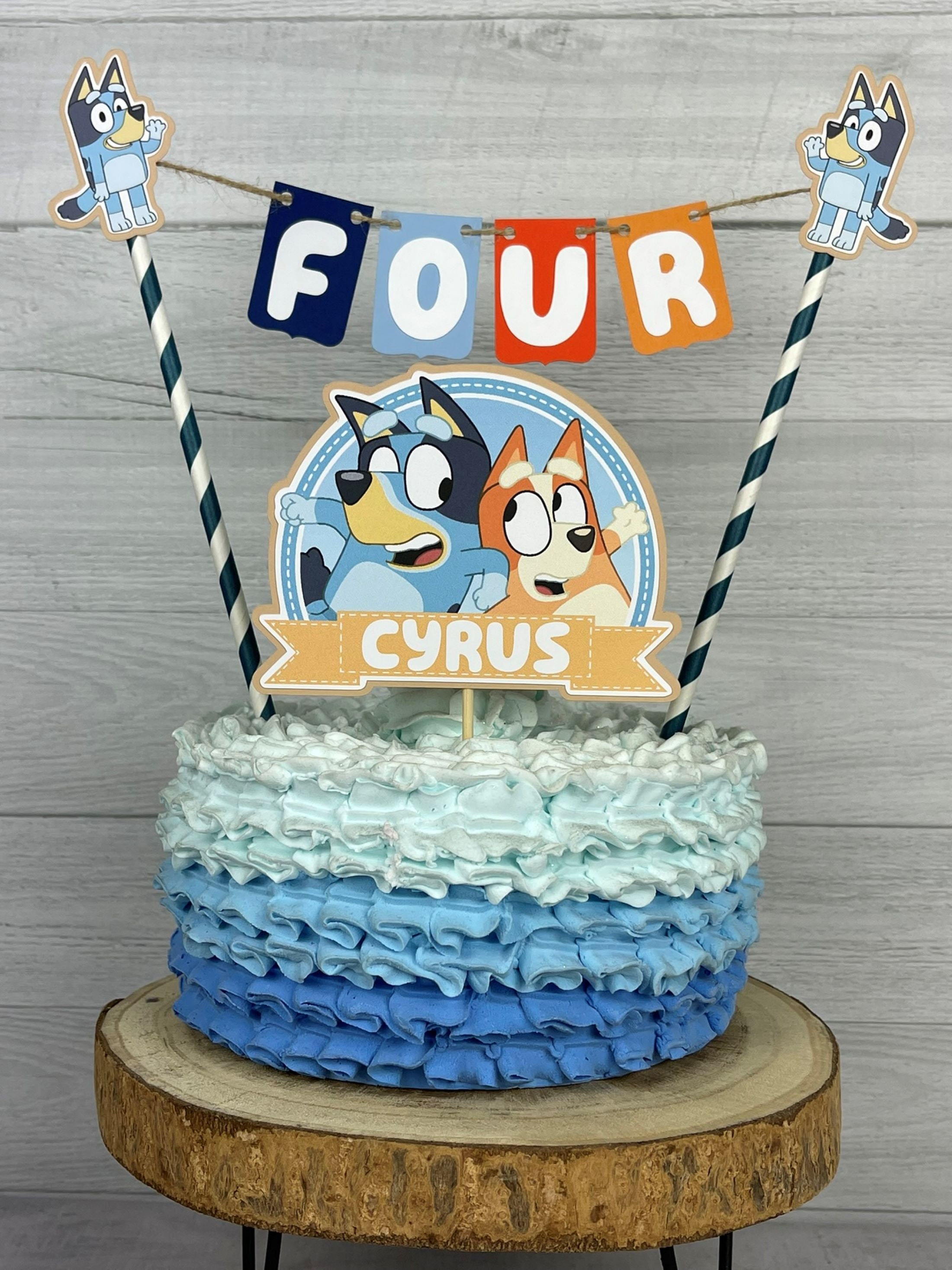 Blue Dog Cake Topper