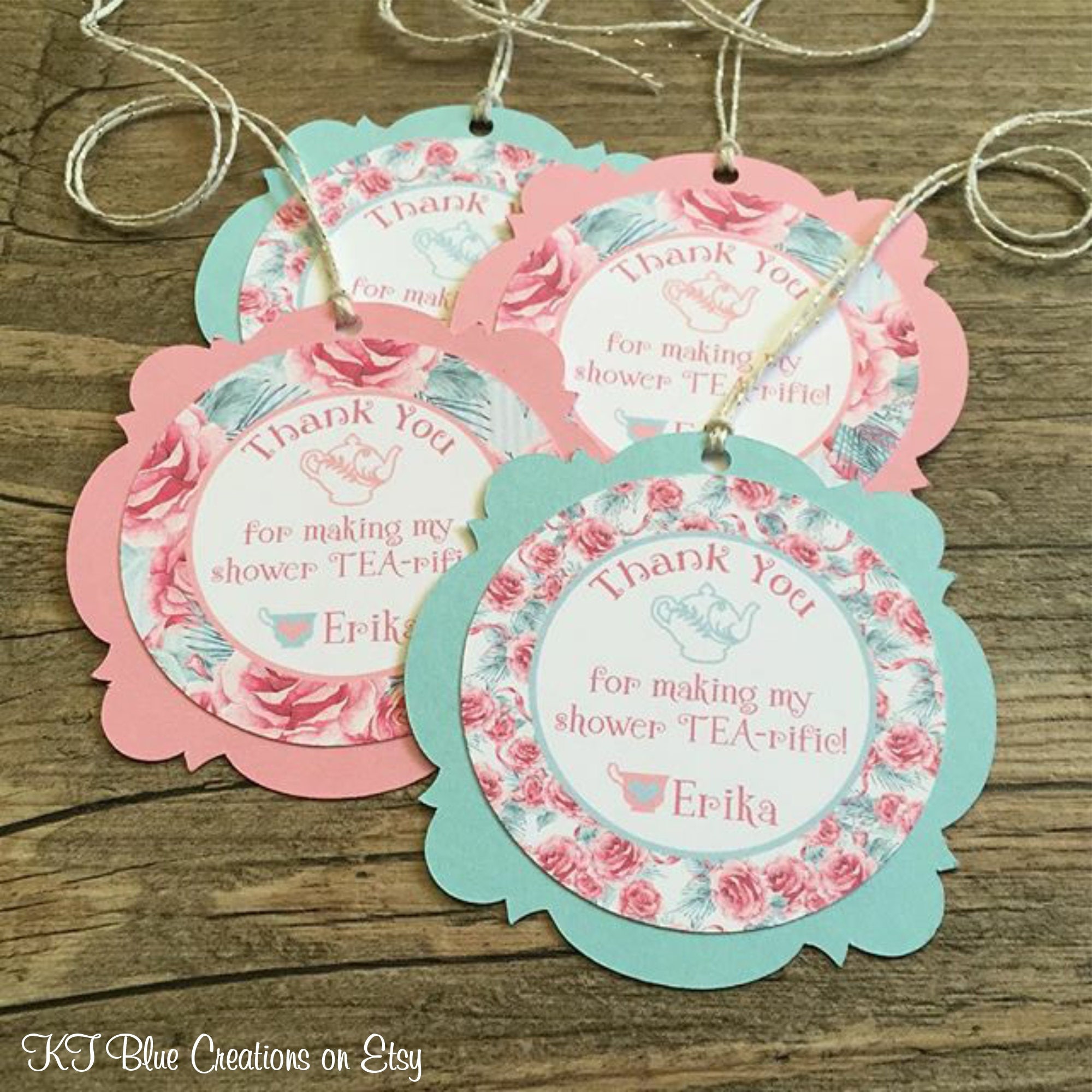 Bridal Shower Tea Party Favor Tags Bridal Shower Tags Etsy